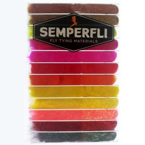 Semperfli Superfine Dubbing Dispenser Steelhead Colors Collection Fly Tying Materials